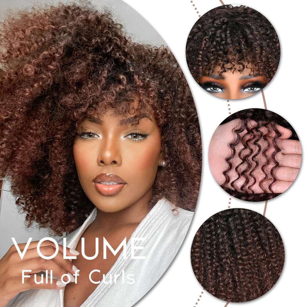 Afro Curly/Kinky Synthetic With Rose Net Cap, Natural Look Men & Women, Versatile Styling, Comfortable Fit, Perfect For Casual Attire, Short Hair Wigs
