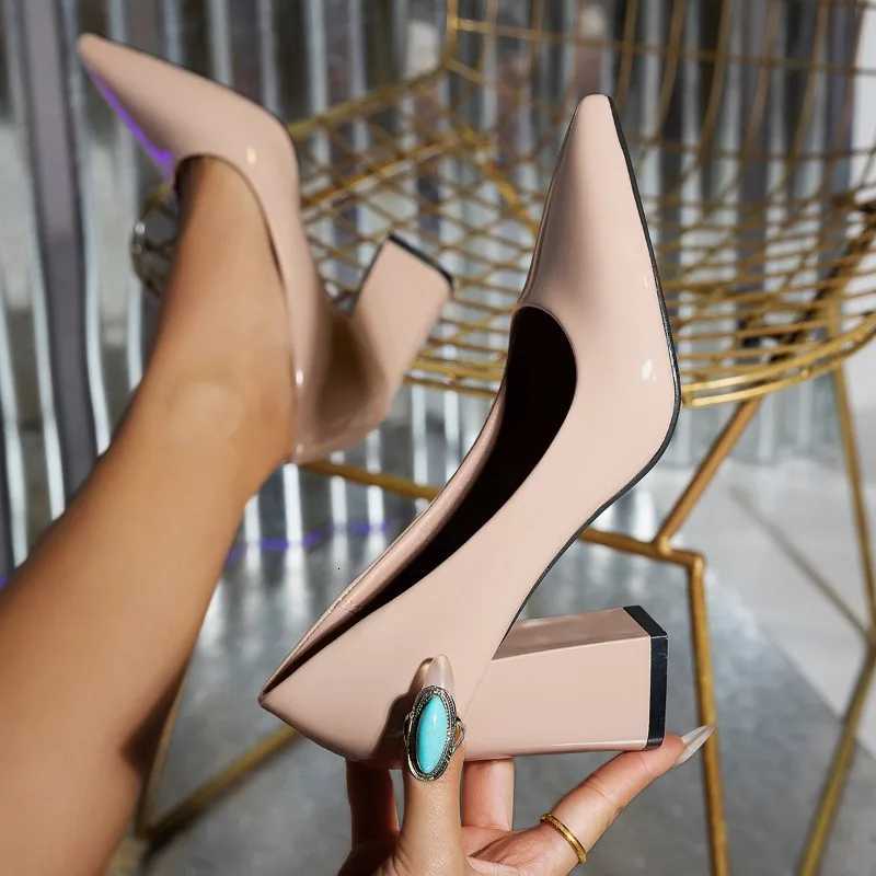 2025 Brand Ladies Shoes Shallow Womens High Heels Fi Plus Size Solid Office and Career Sexy Pointed Toe Heels WomenzapatosXJ251027