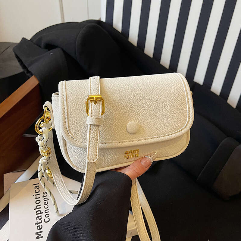 Super Popular Lychee Pattern Designer Bag - 2025 New Trendy Women's Small Square Handbag, Versatile Fashionable for Shoulder & Crossbody with Hig