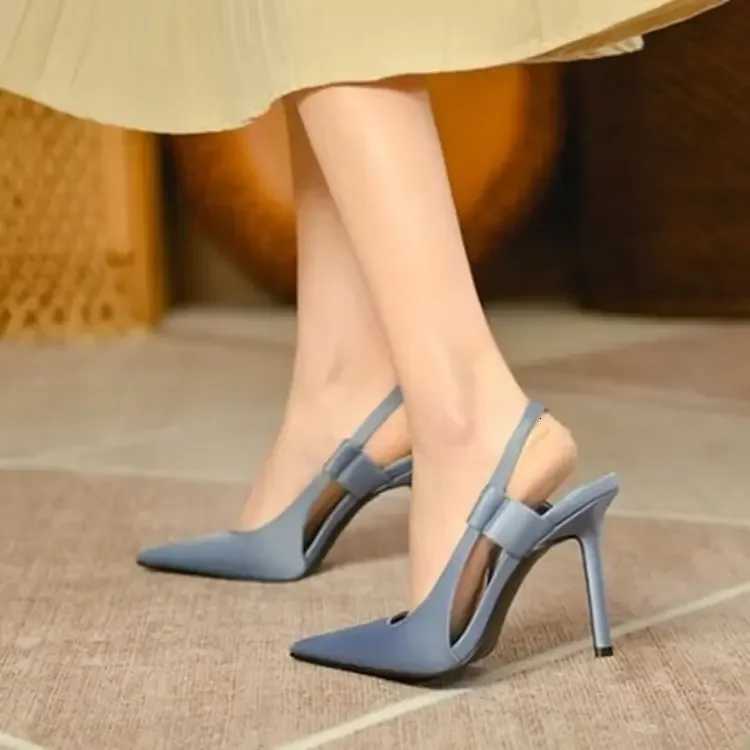 Large Size High Heels Womens Thin Heel Hot Sale Of The Seas Spring Summer New Silk Satin Pointed Toe Fi Single Shoes WraXJ251027