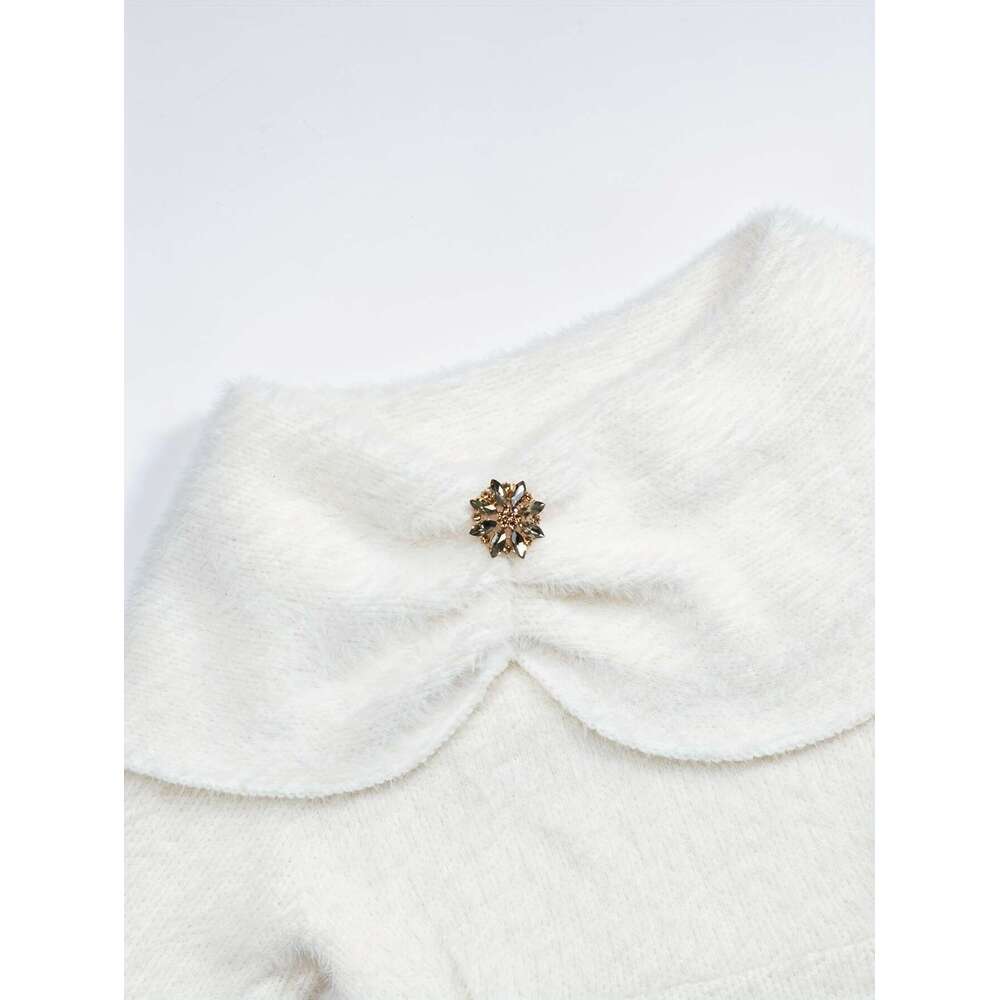 Elegant Off-Shoulder Sweater Soft T-Shirt With Belt, Chic Layering Top For Fall/Winter, All-Season Formal & Everyday Outfits - Women's Clothing, 