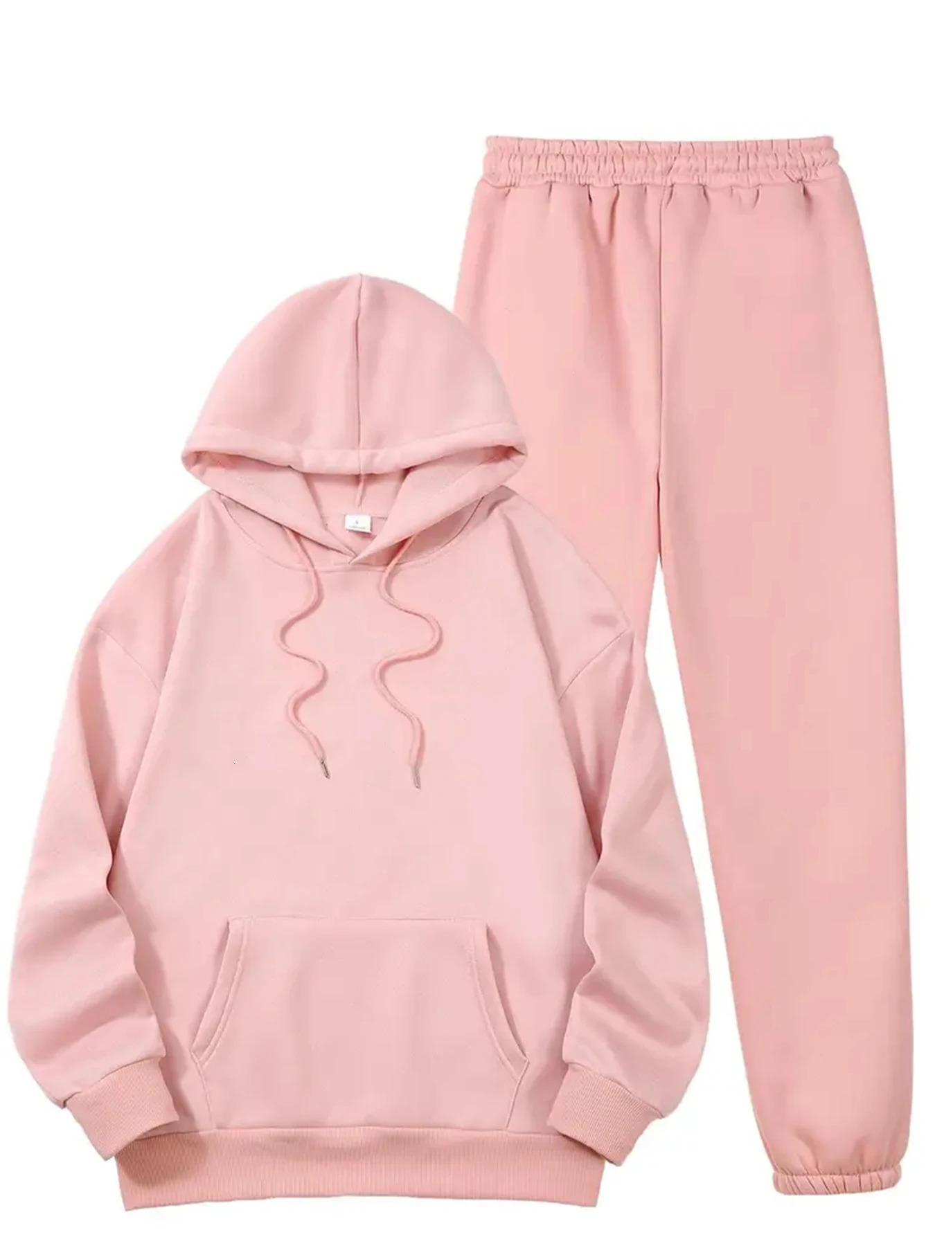 Womens Fleece Letter Print TwoPiece Set LongSleeved Hooded Sweatshirt and Casual Trousers Machine Washable Suitable for or the Sentence Is Inc 251027