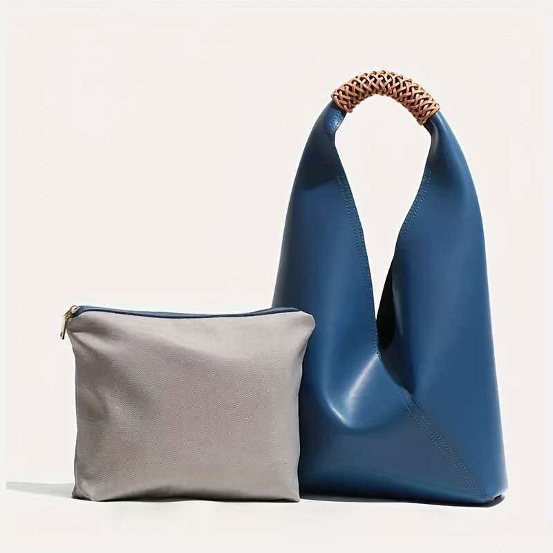 Elegant Women's Large Capacity With Magnetic Closure, Double Layer Design, Smooth Finish And Handle-Great For Or Everyday Use Available In Ginger