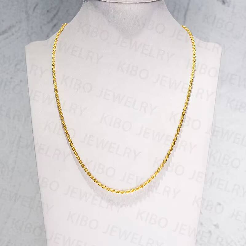 Coutom Ice Cuban Miami Real 24k Soild Glod Moissanite Vvs Moissanite Dog Tennis Link Chains Hip Hop Necklace