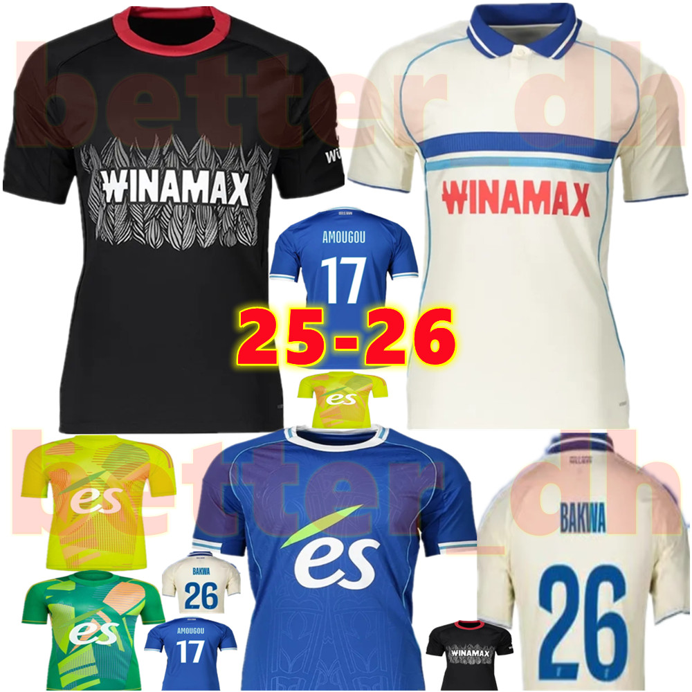 25 26 RC Strasbourg Alsace soccer jerseys EMEGHA maillot de foot SAHI DION 2025 2026 ANDREY SANTOS BELLEGARDE BAKWA SYLLA MARA football Clothing in Strasbourg