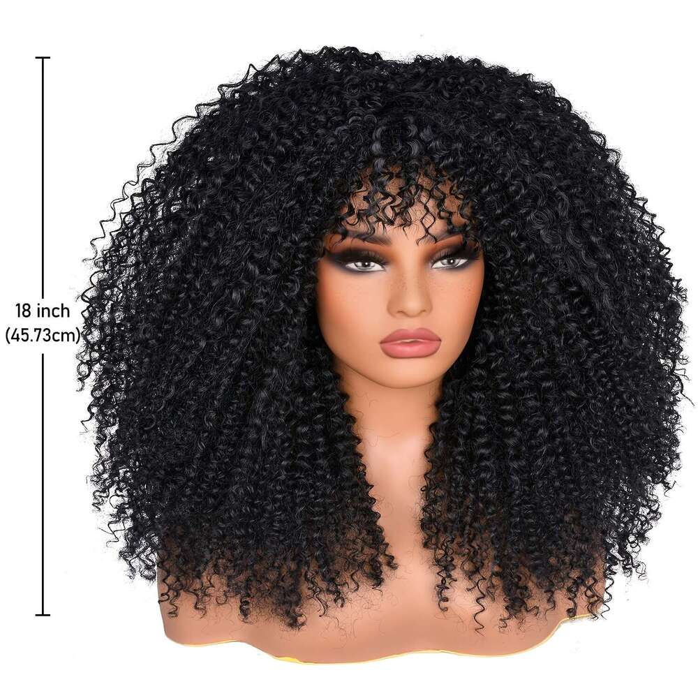 Afro Curly/Kinky Synthetic With Rose Net Cap, Natural Look Men & Women, Versatile Styling, Comfortable Fit, Perfect For Casual Attire, Short Hair Wigs