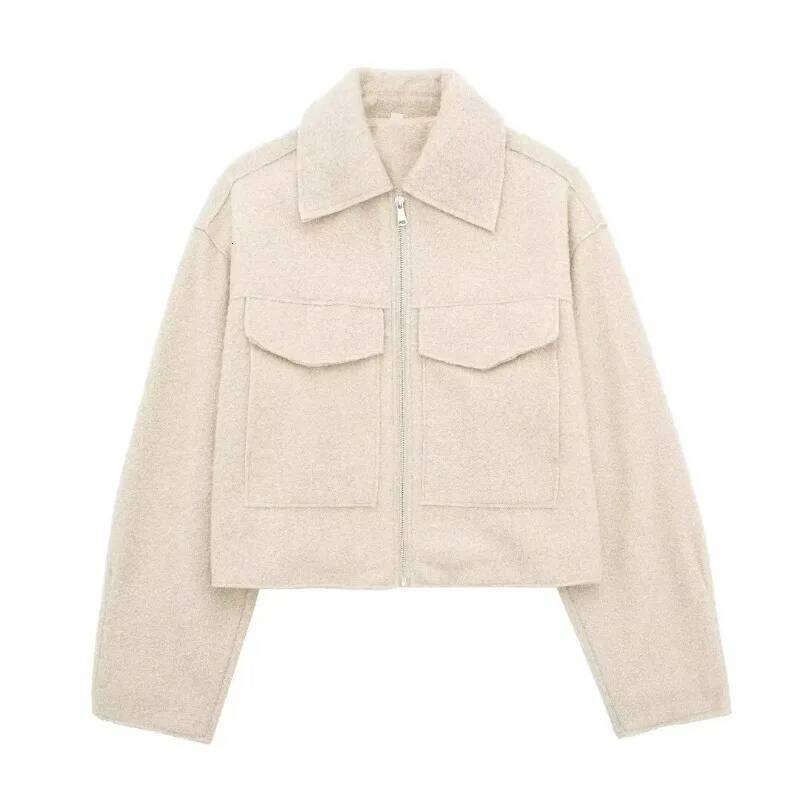 winter jacket women HXAO Women's Winter Tweed Jacket Coat Autumn Suede Demi-season Fleece Jackets for Women Zipper New in Coats 2024 Outerwear