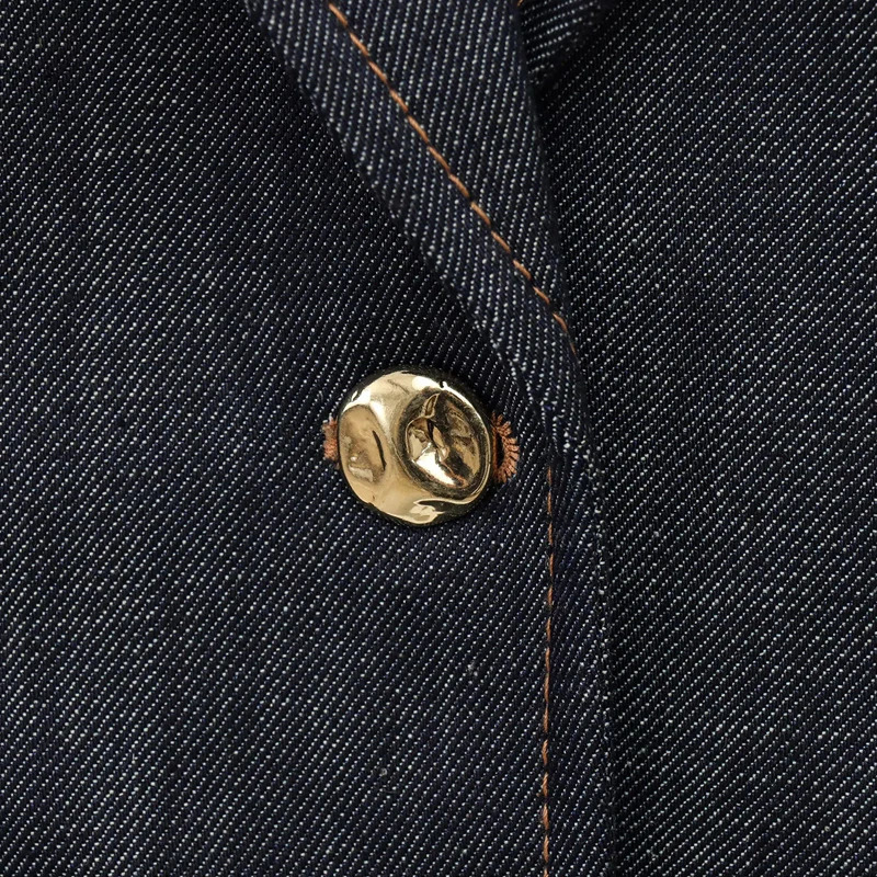 HXAO Womens Elegant Denim Blazers Spring Long Sleeve Jackets Fashion Casual Plus Size Blue Coats In Outerwears 251027