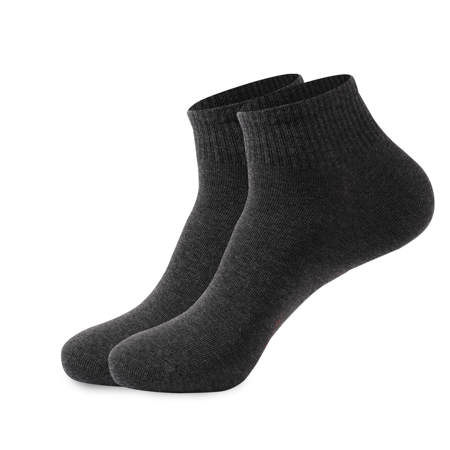 Men's Summer Autumn Black Low-Cut No-Show Sock Odor-Resistant Sweat-Absorbent Athletic Business Casual Invisible Socks with Heel Grip