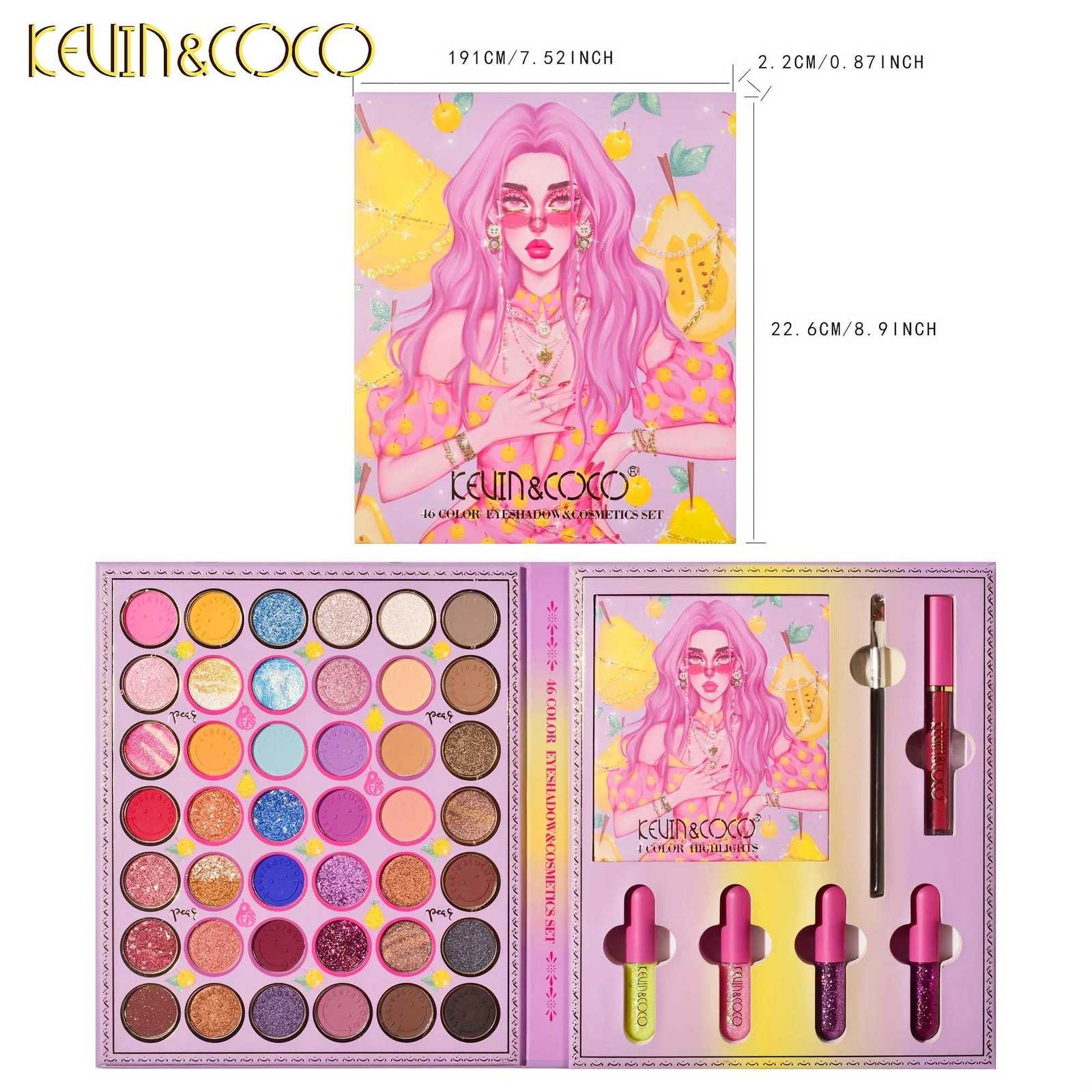 46 Color Mutil function Makeup Kit Highlight Lipgloss Eyeshadow Palette SetXJ251027