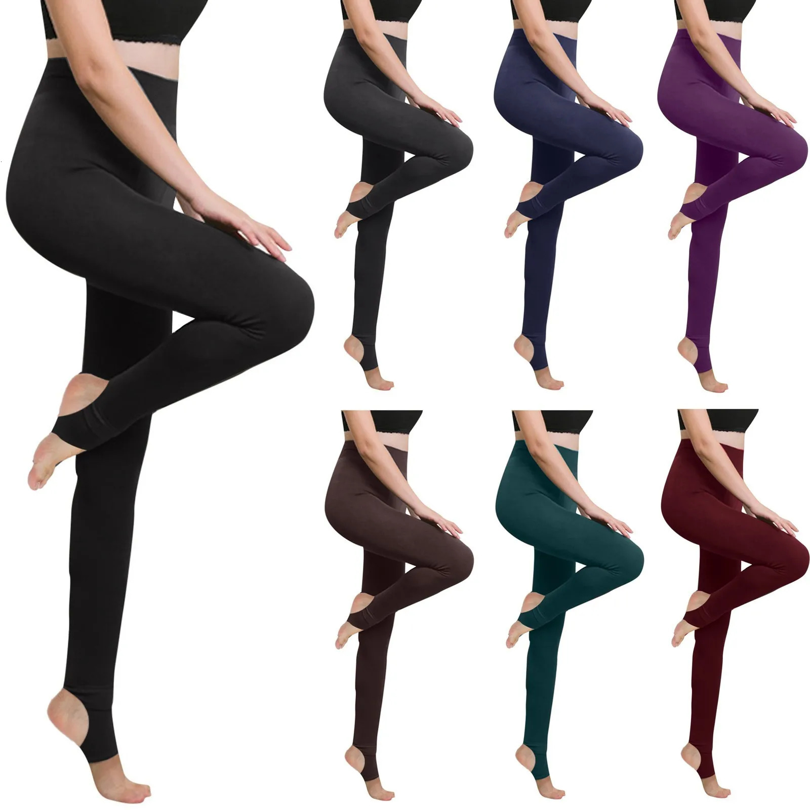 Autumn Winter High Waist Leggings Womens Seamless Fleece Warm Leggings Slim Thin Casual Sports Fitness Leggings 251027