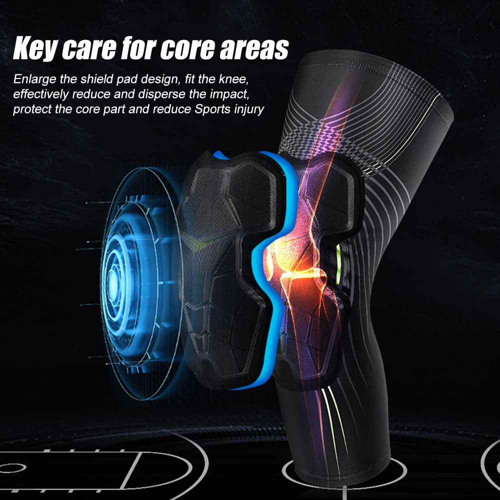 1Pcs2Pcs Knee Pads Basketball Shooter Sleeves Collision Avoidance Padded Knee Brace Support for Volleyball Football Baseball 251023