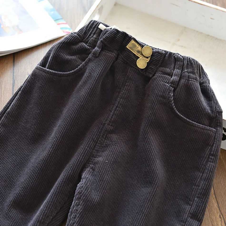 Stylish and Warmth Girls Fleece Lined Corduroy Pants with Fleece Ideal for Autumn and Winter Cold Season and Everyday Daily WearT251027