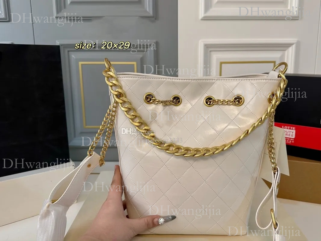 DHGM brand designer new hippie hobo bucket retro versatile pull rope chain tote can be cross-body daily commuting bag