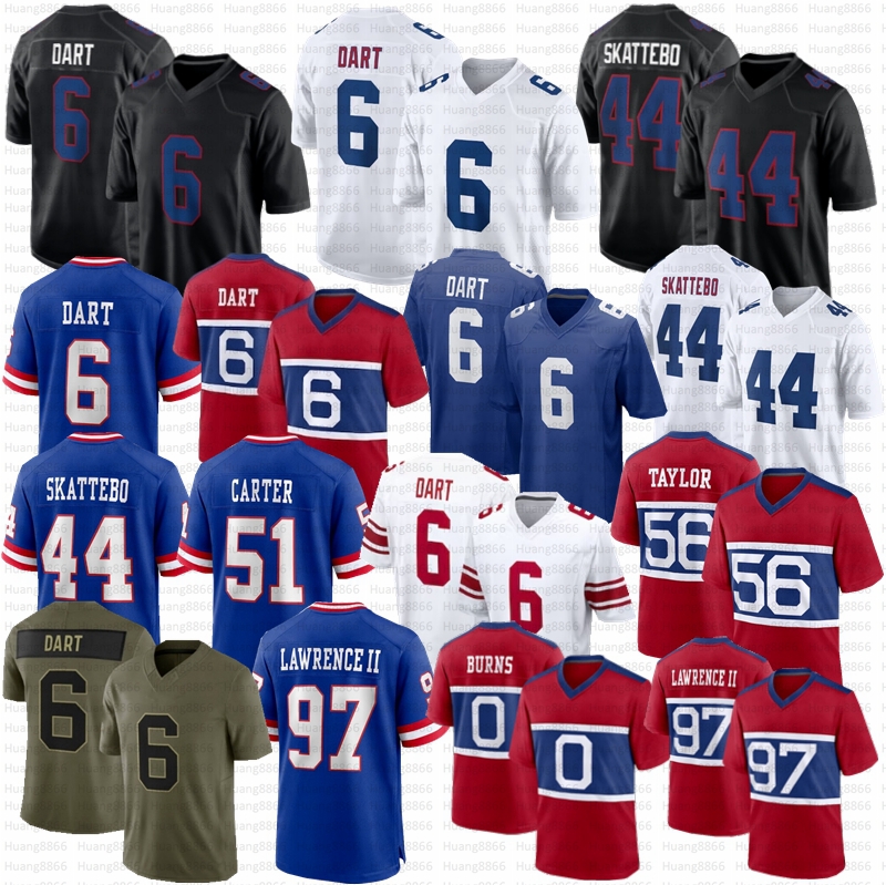 Jaxson Dart Abdul Carter Malik Nabers Cam Skattebo Football Jersey Kayvon Thibodeaux Manning Dexter Lawrence II Strahan DeVito Bavaro Brian Burns