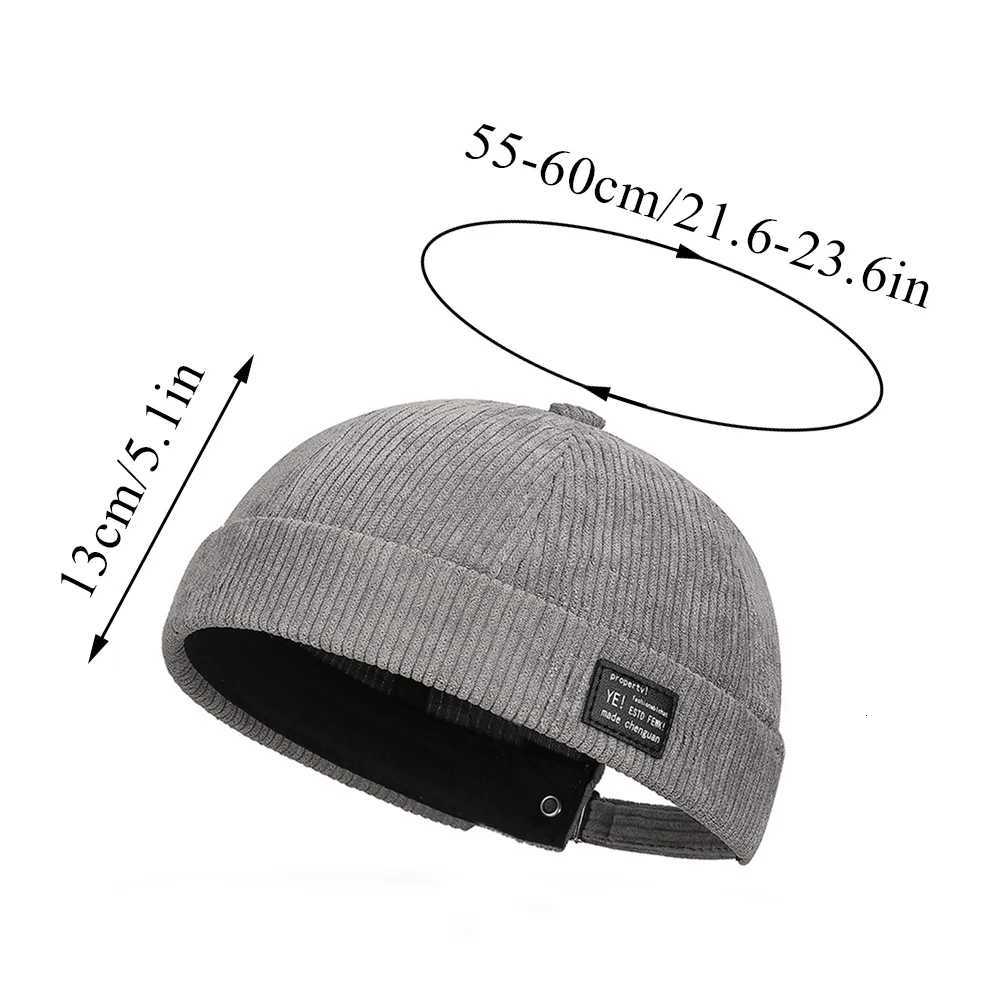 Brimless Skullies Cap Vintage Cotton Men Adjustable Landlord Docker Cap Multipurpos Beanie Hats Streetwear Dome Hat Hip Hop HatsW251027