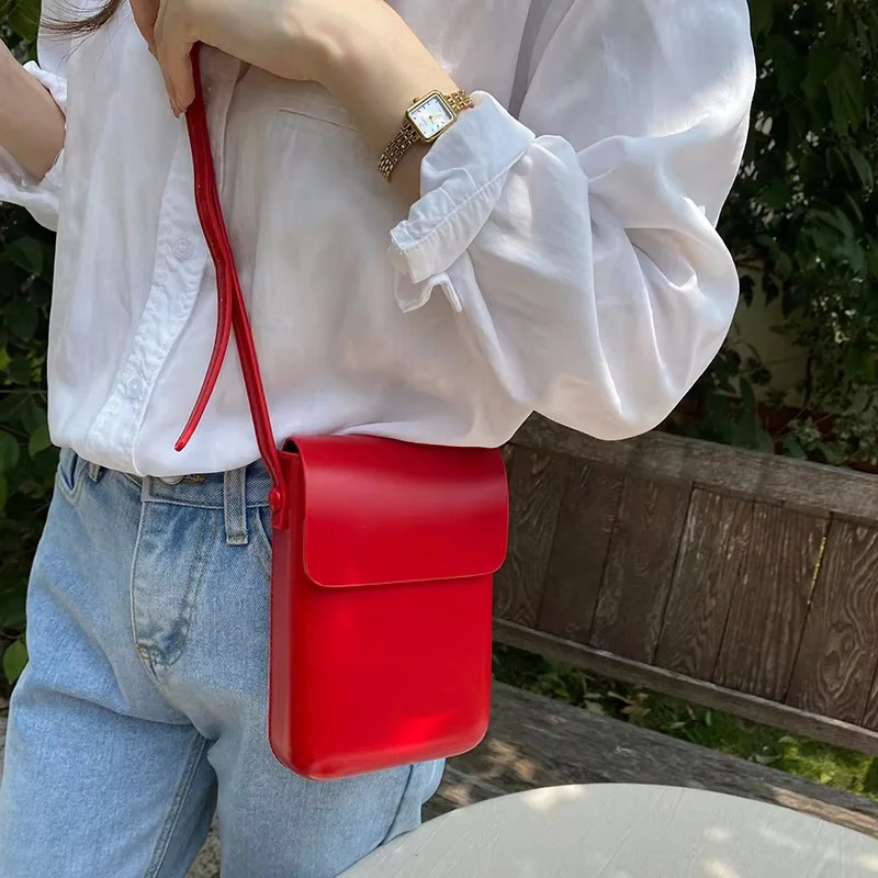 2024 Flap Crossbody Bags Women Mini PU Leather Shoulder Purses and Handbags for Girls Ladies Phone Simple Solid er Bag 251027