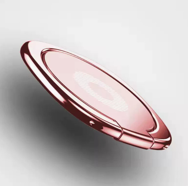 Ultra-Slim Round Metal Smartphone Holder with 360° Rotation for Stability