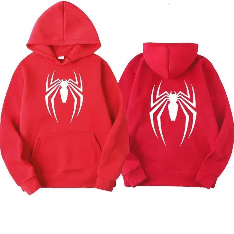 2025 New Mens Hoodie Street Fashion Spider Print Sportswear Fun Loose Hoodie Spider Man Mens Wear W251027