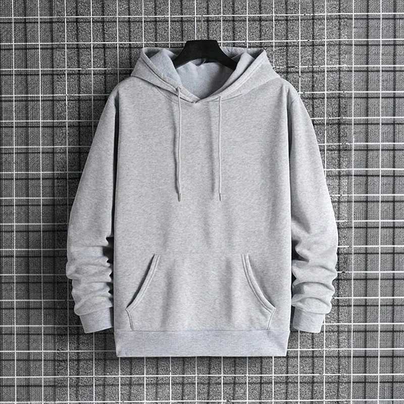 2025 Fallwinter New Arrival Mens Hoodie High Quality Solid Color Hooded Sweatshirt Male Home Outdoor Casual Fashion Pullover W251027