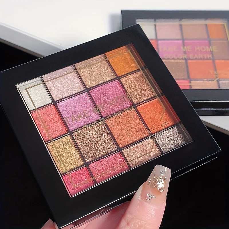 16 Earth Tone Eyeshadow Palette Matte Pearl Shimmer Milk Tea Color Mermaid Orange Natural Nude Makeup Palette for All Skin TypesXJ251027