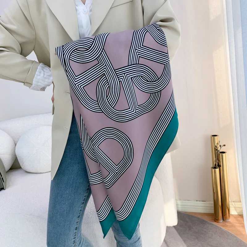 New 90 imitation silk square scarf with trendy sty versati tpeent wens scarf shawlscarfW251027