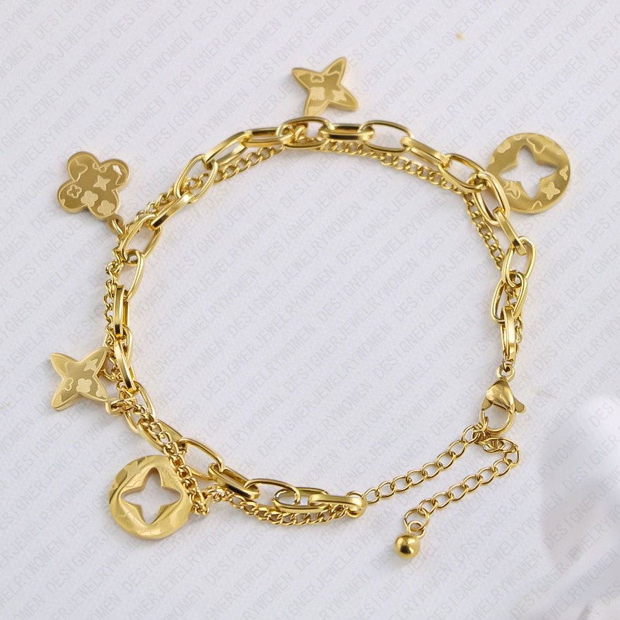 Designer Bracelet Bracelet for Women Gold Hollow Bracelets Tassel Bangle Rhombus Flower Bangles Luxury Jewlery Designer for Women Elegant Timeless Gif