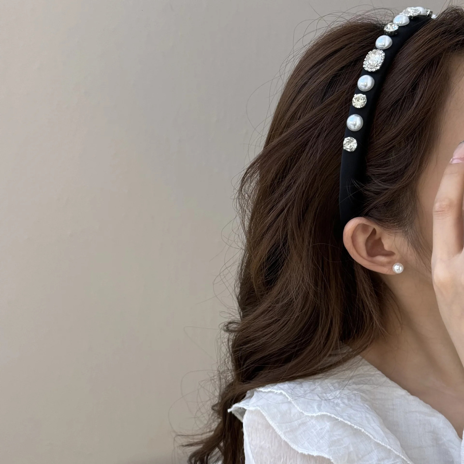 Hair band accessories for women girl headbands yoga korean rhinestone fascinators elegant kpop Hoops fashion 251023