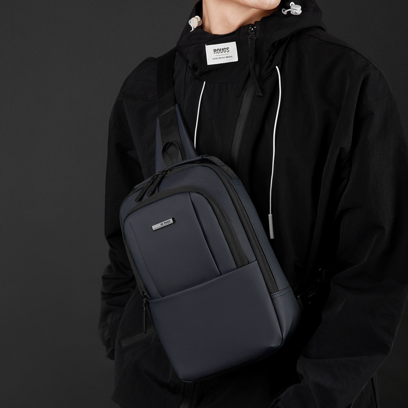 Designer Luxury New Men's High-end Crossbody Bag, Simple And Casual Single-shoulder Bag, Daily Commuting Chest Bag