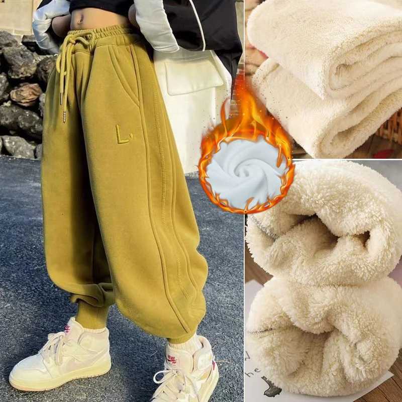 Girls Padded Warm Sweatpants Winter Boys Thicken Pants Children Plush Velvet Trousers Teenager Casual Snow Clothes 414 YearsT251027
