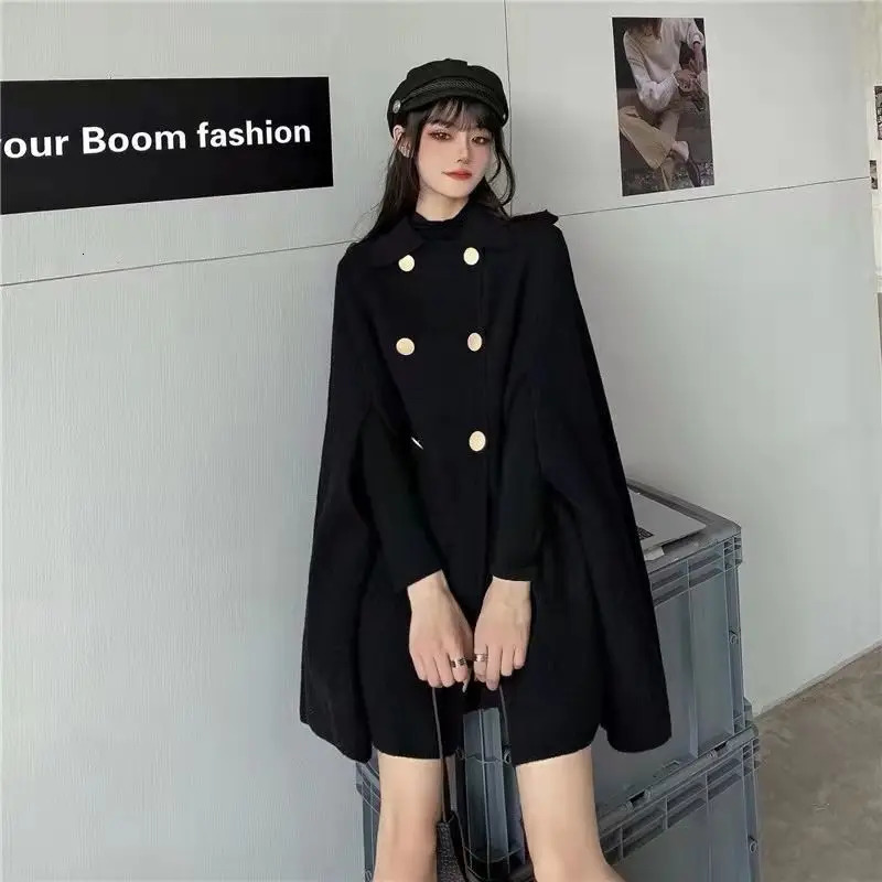 Long Blends Women Arrival Autumn Winter Casual Outwear Handsome Allmatch Mujer Daily Solid Harajuku BF Temperament 251013