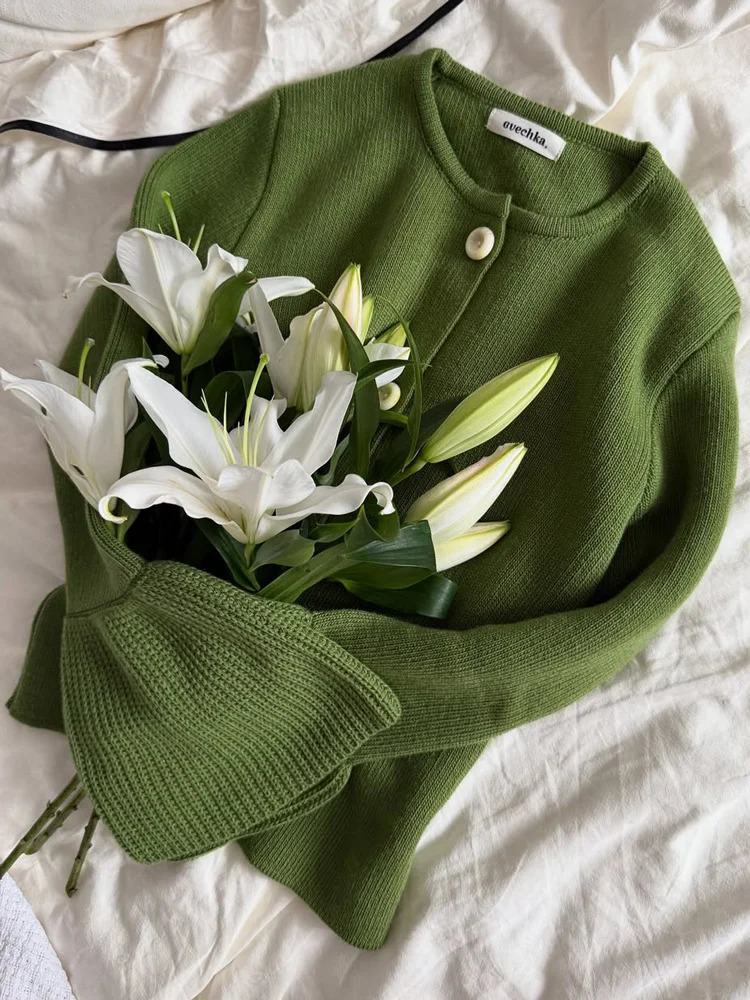 Tossy Female Knit Sweater Cardigan Coat Ribbed Patchwork Loose Long Sleeve Solid Autumn 2025 Sweater Womens Knitwear Cardigan 251027