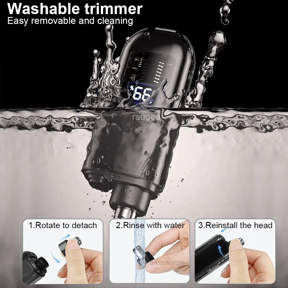 USB Rechargeable Nose Ear Hair Trimmer for Men Waterproof Painless Electric Personal Groomer Portable Hair Cutter 251022