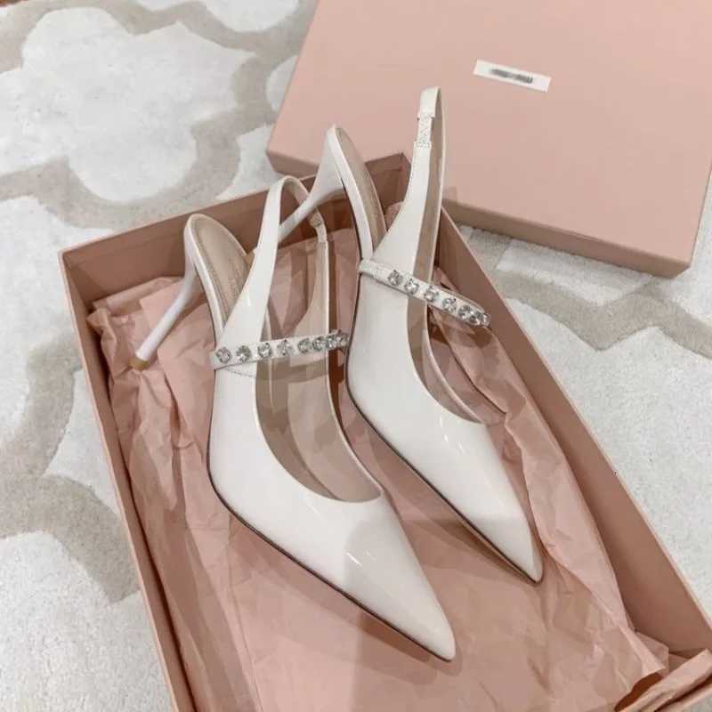 Rhine Inlay Women Pumps Sexy Pointed Toe High Heels Wedding Dress Shoes Woman Crystal Stiletto Summer Shallow Mouth SandalsXJ251027