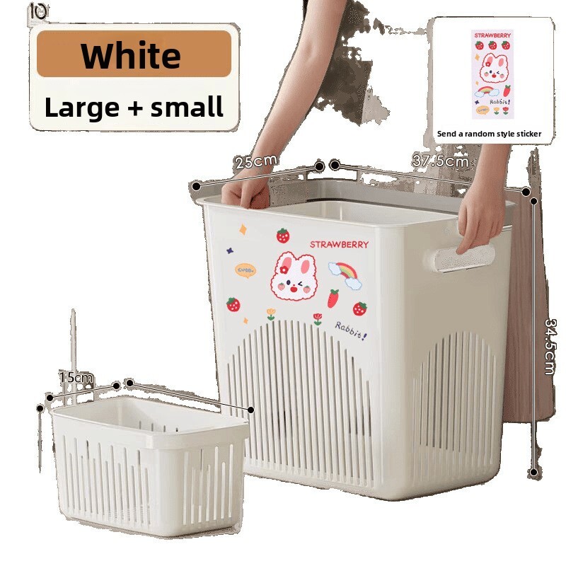 Household Partitioned Multi-layer Clothes Underwear Bathroom Large Dirty Laundry Storage Basket