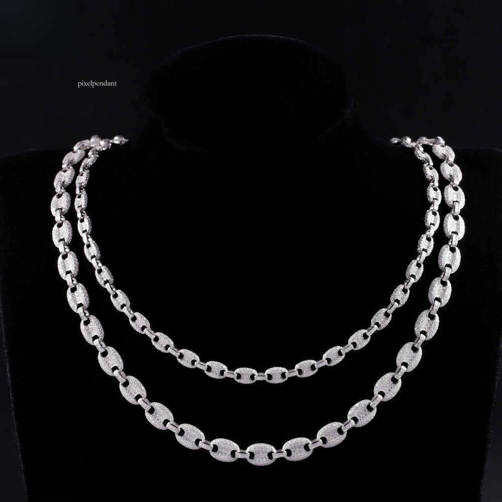 Fashion Mossanite Fine Jewelry 6mm 8mm Wide S Sier Dia Necklace VVS Moissanite Hiphop Cuban Link Chain