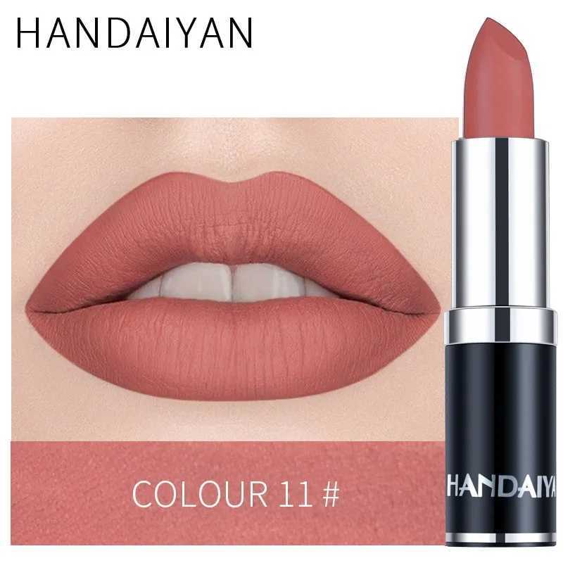 HANDAIYAN 2 Color Velvet Matte Lipstick Sexy Red Pink Lip Tint Nonstick Cup Lip Gloss Moisturizing High Pigment Lips Cosmetics W251027