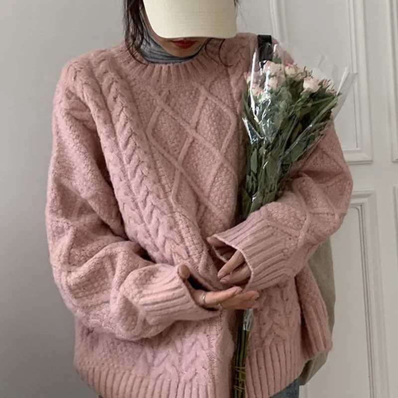 Fashion ONeck Knitted Solid Color Allmatch Sweaters Female Clothing 2023 Autumn New Casual Pullovers Long Sleeve Commute TopsT251027