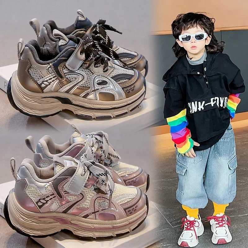 Students Running Shoes Thick Soft Sole s Sports Shoes Mesh Breathable 2025 New Fashion Children Basketball Shoes Nonslip S251027