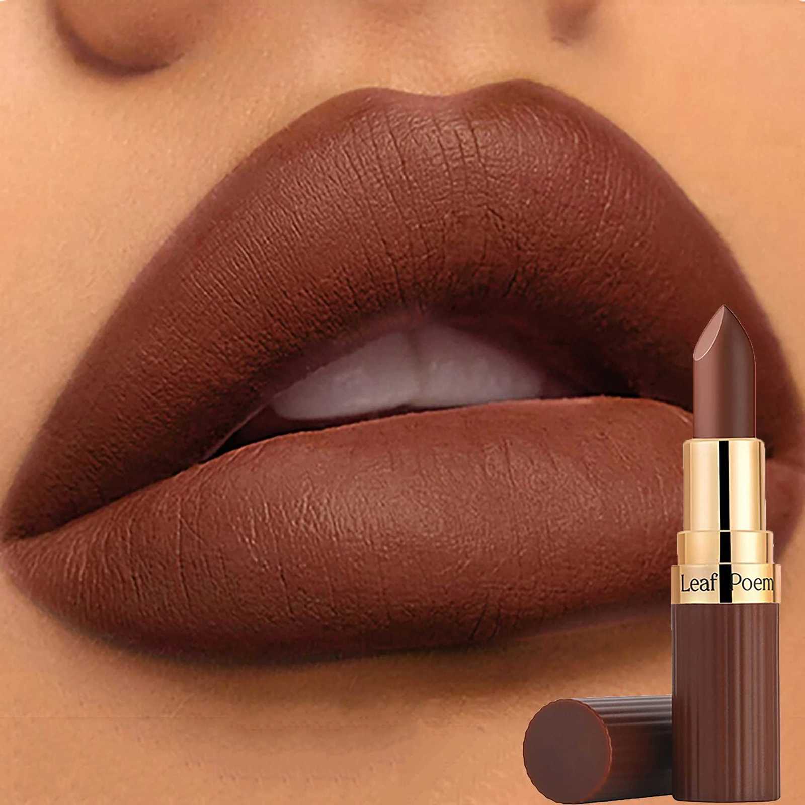 6 Colors Matte Waterproof Velvet Nude Lipstick Sexy Red Brown Pigments Long Lasting Profissional Makeup Cosmetics W251027