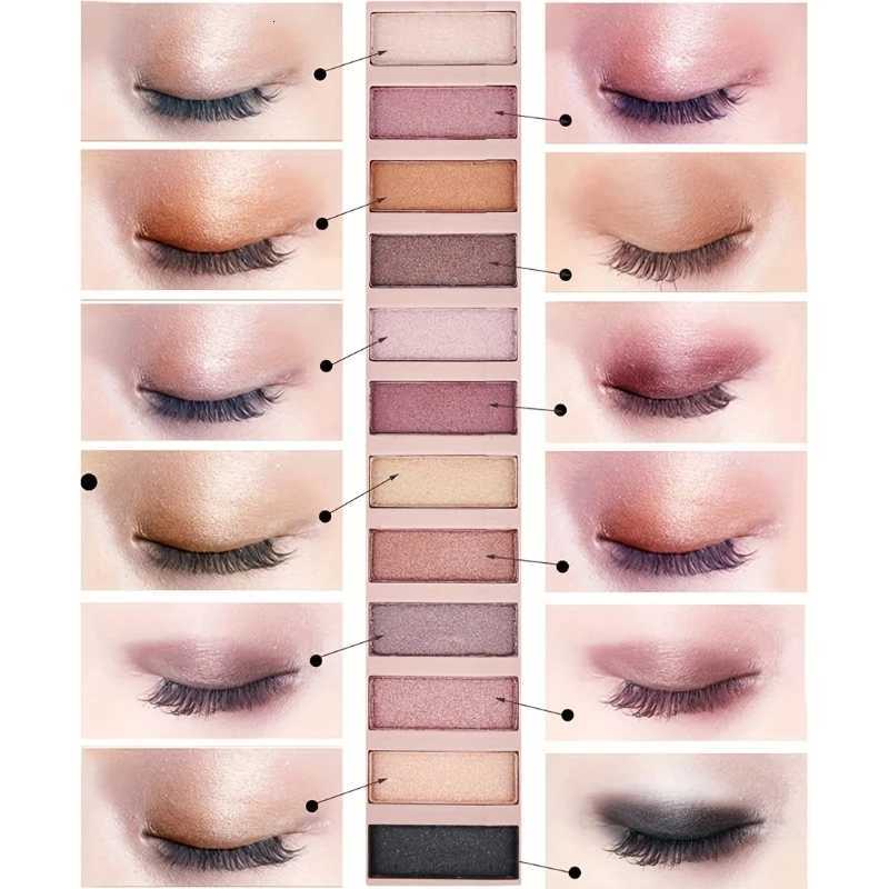 12Color Matte Shimmer Glitter Eye Shadow Palette Makeup Eye Beauty Eyeshadow Palettelong Lasting Nonsmudged Earth Color MakeupXJ251027