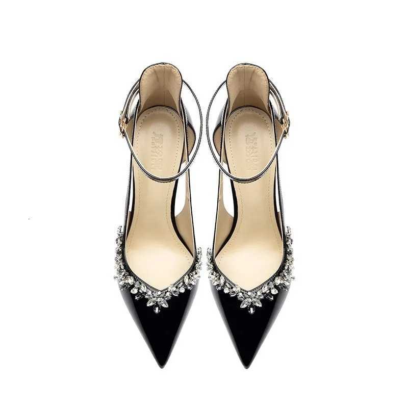 Pointed High Heels for Women Stilettos 2025 Spring New Sexy Rhine Temperament Baotou Sandals Single Buckle ShoesXJ251027