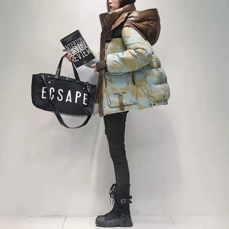 Womens Down Jacket Parkas Winter Coats Jackets Hooded Coat Warm Korean Fashion Loose hat is not made of leather 251027 - view 4