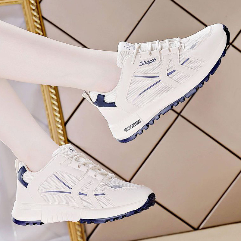 Free Shipping with box Fashion Casual Shoes for Women Plus Size Pu Leather Thick Sole Sneakers