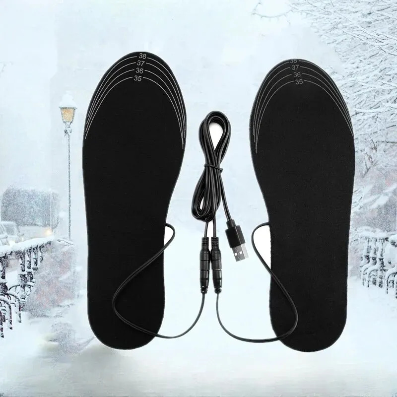 Heated Shoe Insoles Electric Warming Pad Insoles Cuttable Electric Heating Insoles Washable Heating Insoles Heating Foot Warmers251020