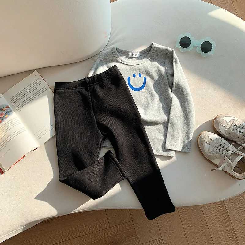 Girls Fleece Leggings Autumn WInter Korean Velvet Warm Pants 15Years Old Boys Casual Thicken TrousersT251027