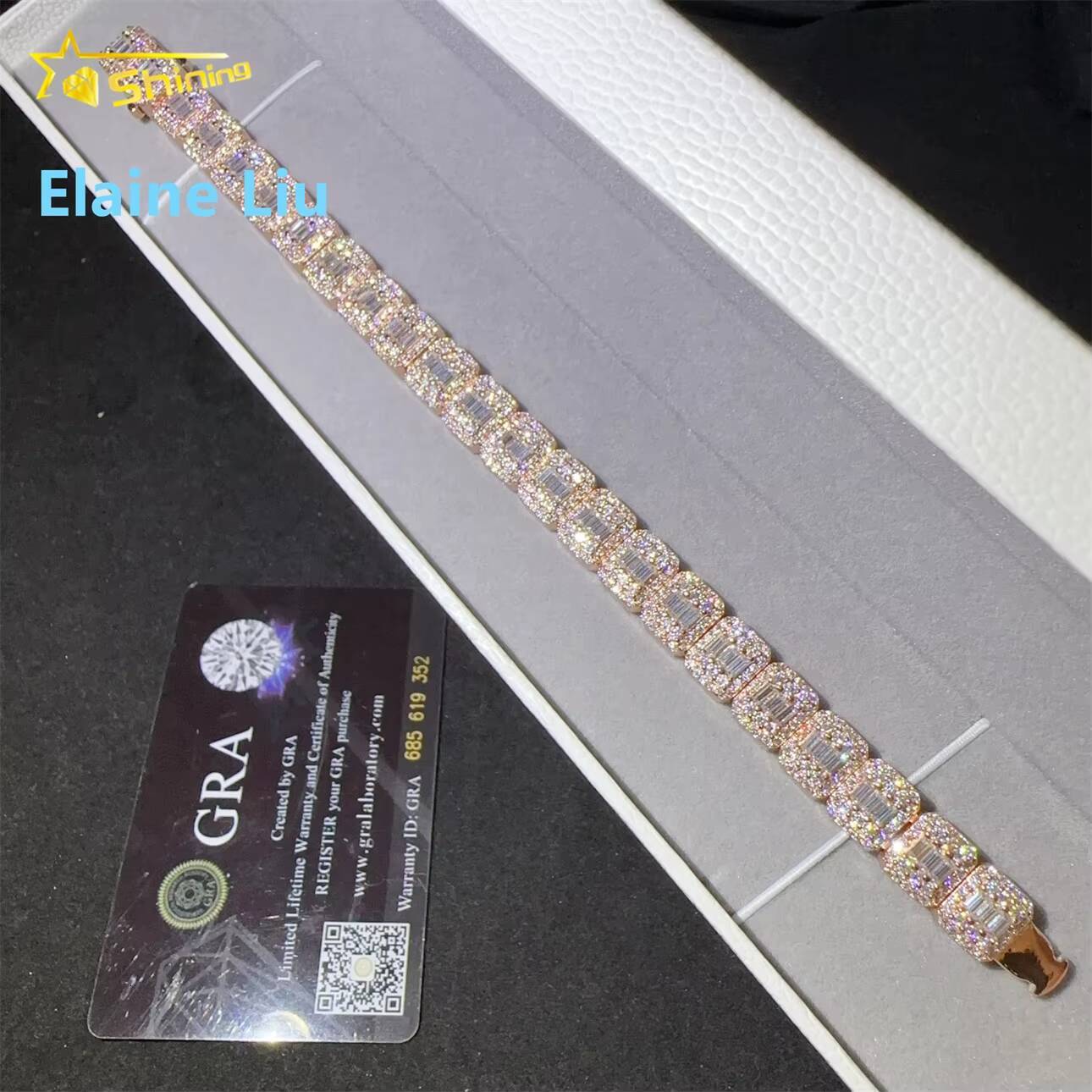 Pass Diamond Tester Luxury Hip Hop Cuban Link Iced Out Jewelry 925 Sterling Silver Moissanite Cuban Link Chain Necklace Bracelet