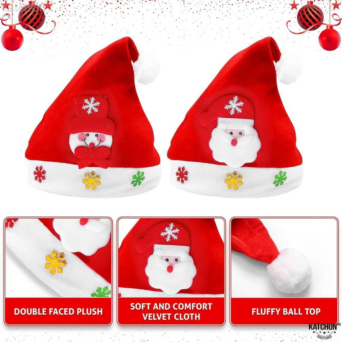 Christmas Hat New Year Cute Kids Adults Cap New Year Elk Snowflakes Hats Costume Santa Claus Xmas Winter Gift DecorW251027
