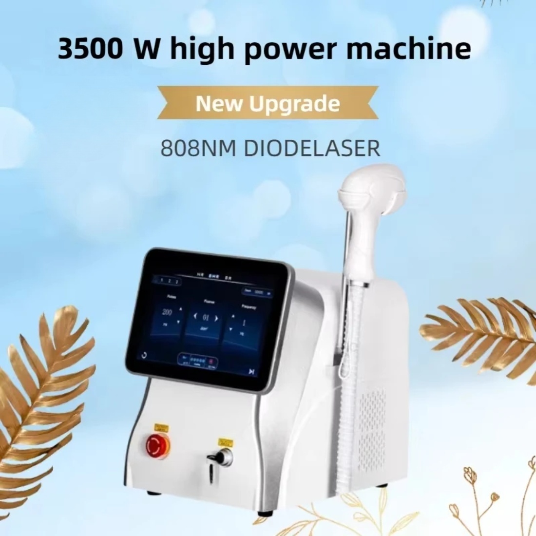 3500W Titanium Diode Laser Epilator Permanent Hair Removal Professional Laser 3 Wavelength 755 808 1064nm Painless Hair Removal