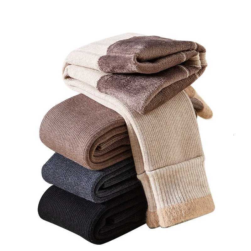 2024 New Autumn Children Girls Solid Color Pit Strip Render Pants Toddler Fleece Padded Warm Trousers Kids LeggingsT251027